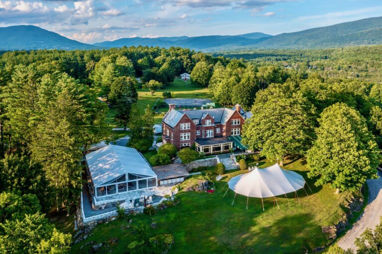 Summer arial Ceremony Tent The Wilburton Dave Barnum 768x511